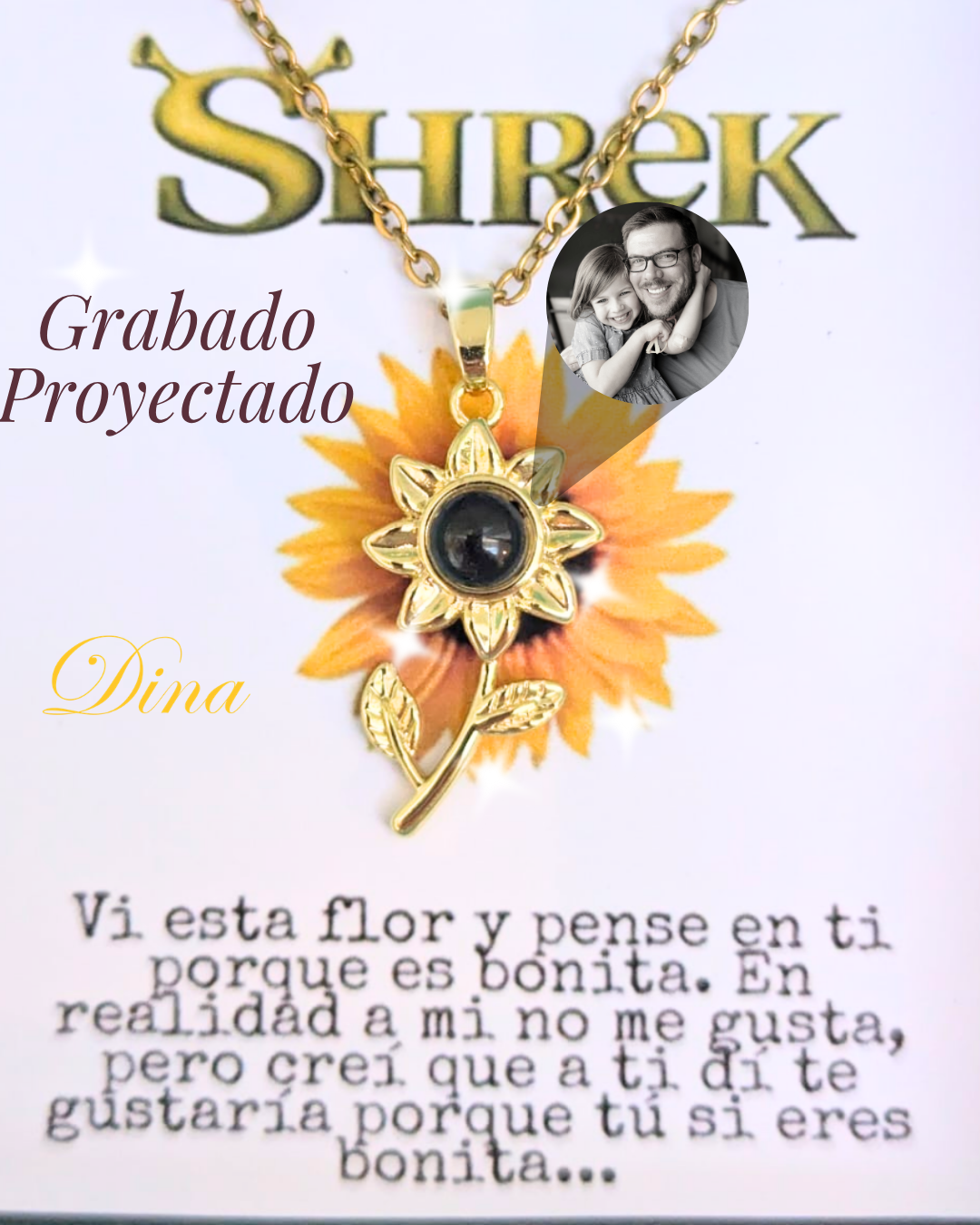 Collar Micro grabado con proyección en acero