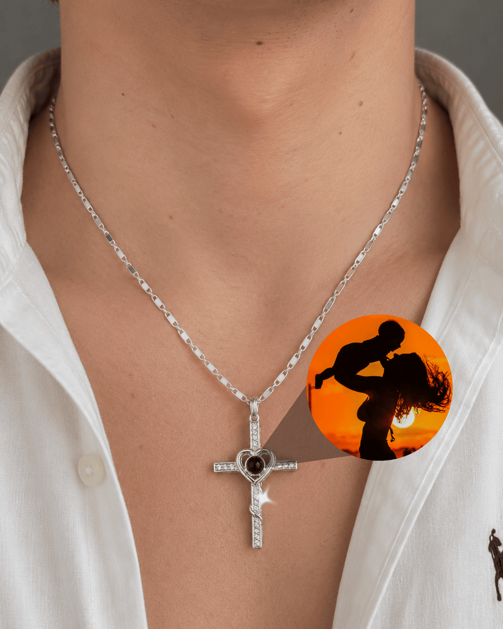 Collar Con Dije De Proyección En Plata