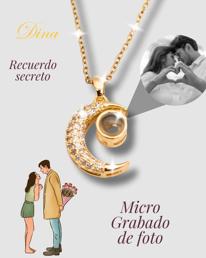 Collar Micro grabado con proyección en acero