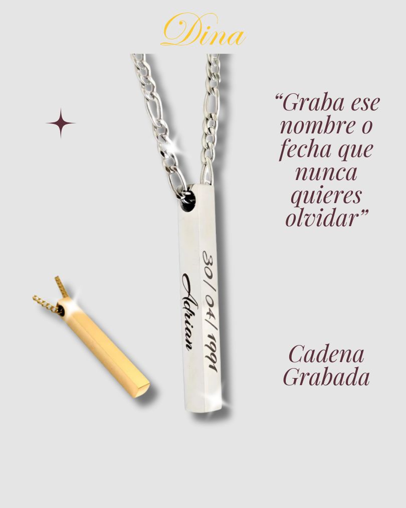 Collar Tótem 4 Caras: Cadena personalizada por los 4 lados en acero quirúrgico