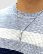 4-Sided Totem Necklace: Personalized 4-sided surgical steel chain