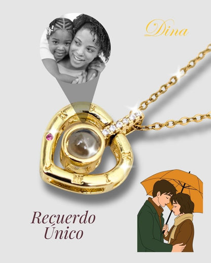 Collar Micro grabado con proyección en acero