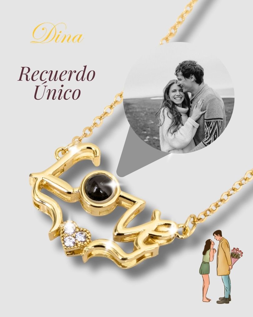 Collar LOVE con micro grabado de proyección