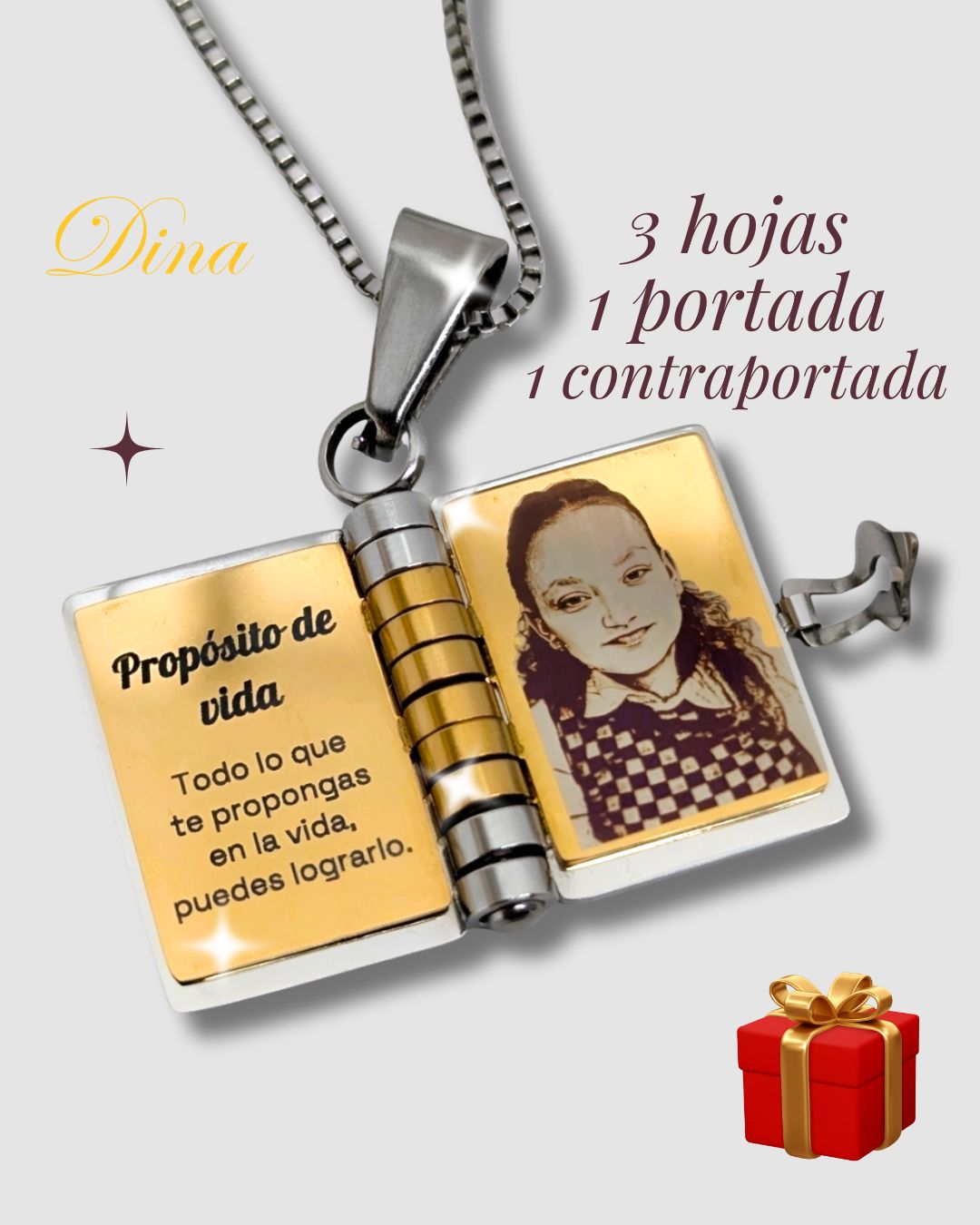 Libro dedicatoria: Grabado a laser, en acero quirúrgico