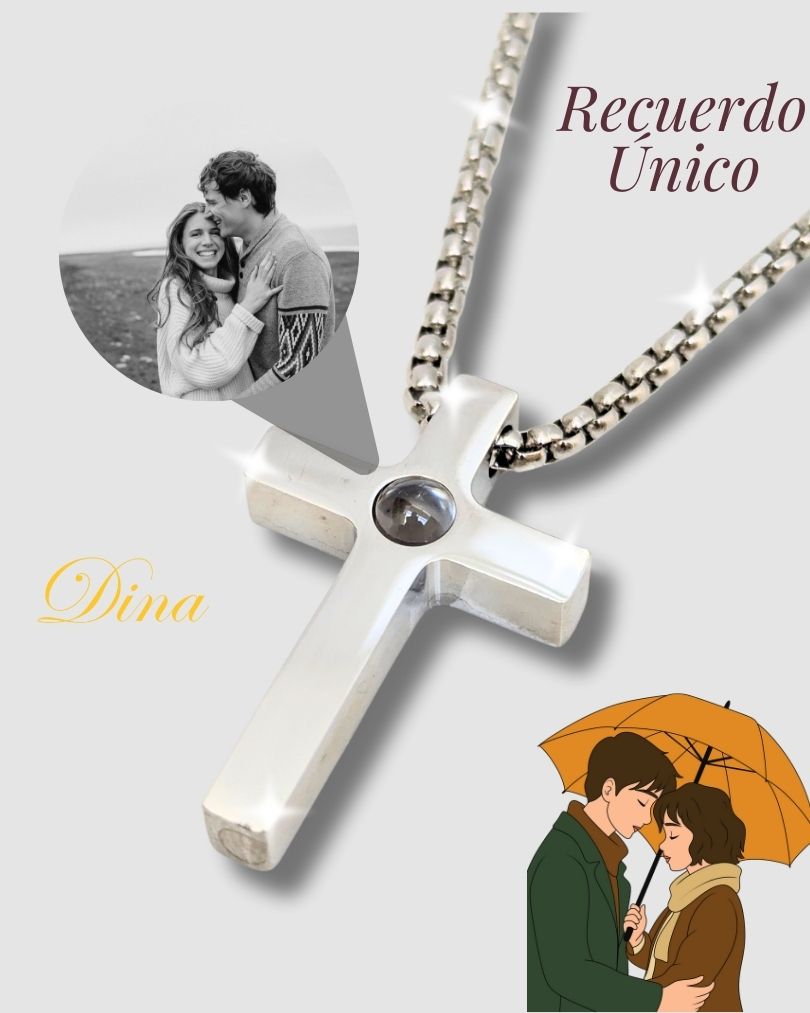 Collar Micro grabado con proyección en acero