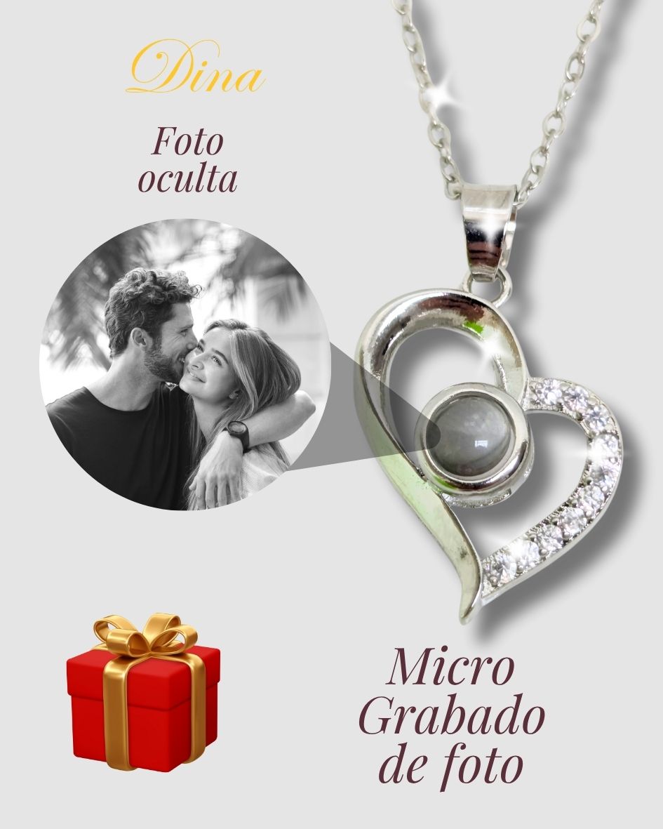 Collar Micro grabado con proyección en acero