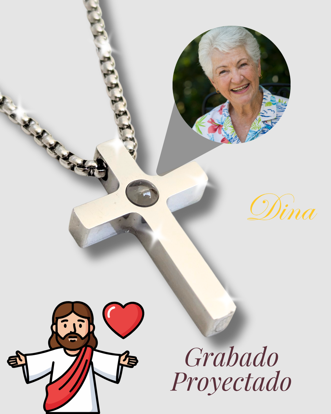 Collar Micro grabado con proyección a color