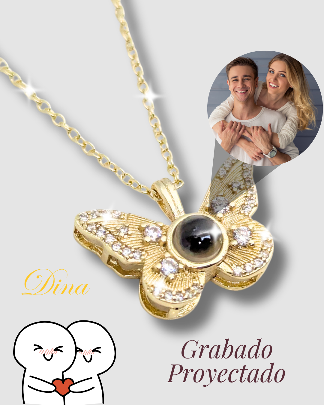 Collar Micro grabado con proyección a color