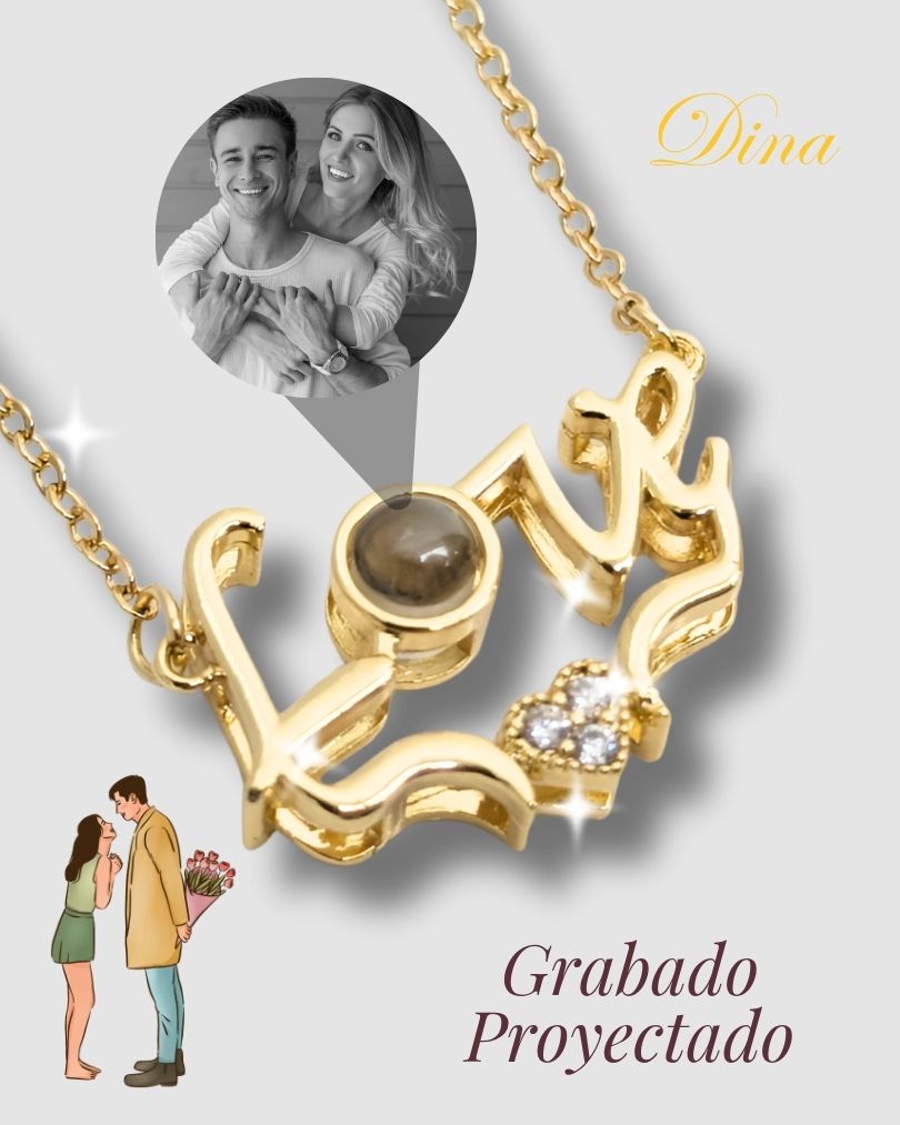 Collar LOVE con micro grabado de proyección
