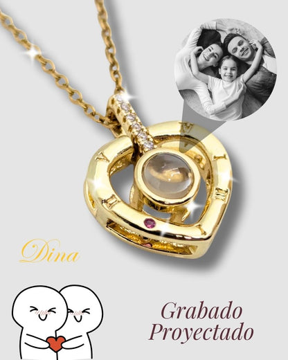 Collar Micro grabado con proyección en acero