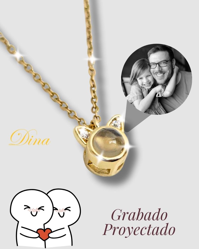 Collar Micro grabado con proyección en acero
