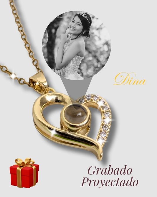 Collar Micro grabado con proyección en acero