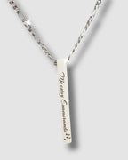 4-Sided Totem Necklace: Personalized 4-sided surgical steel chain