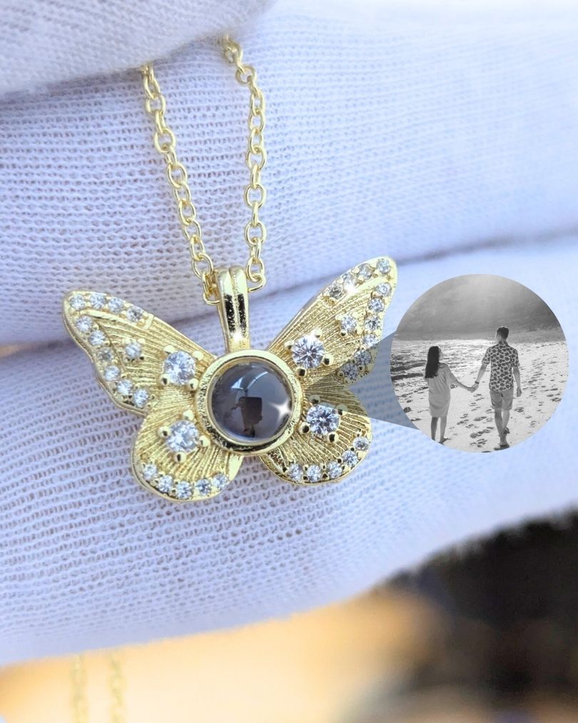 Collar Micro grabado con proyección en acero