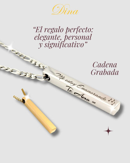 Collar Tótem 4 Caras: Cadena personalizada por los 4 lados en acero quirúrgico