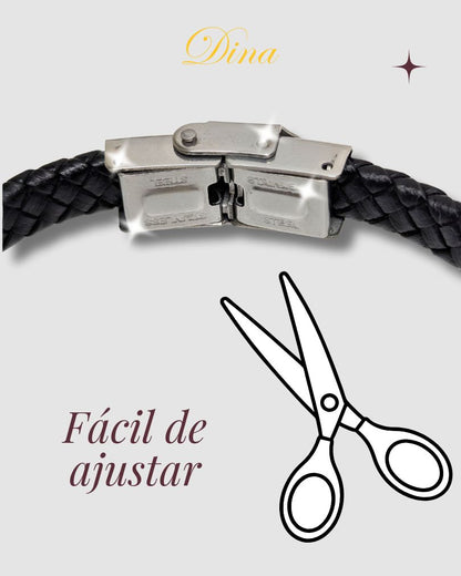 Pulsera horizontal de hombre con los nombres de la familia
