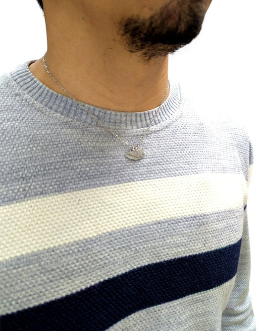 Collar Familia de Corazones: Cadena de acero con dijes grabados con nombre
