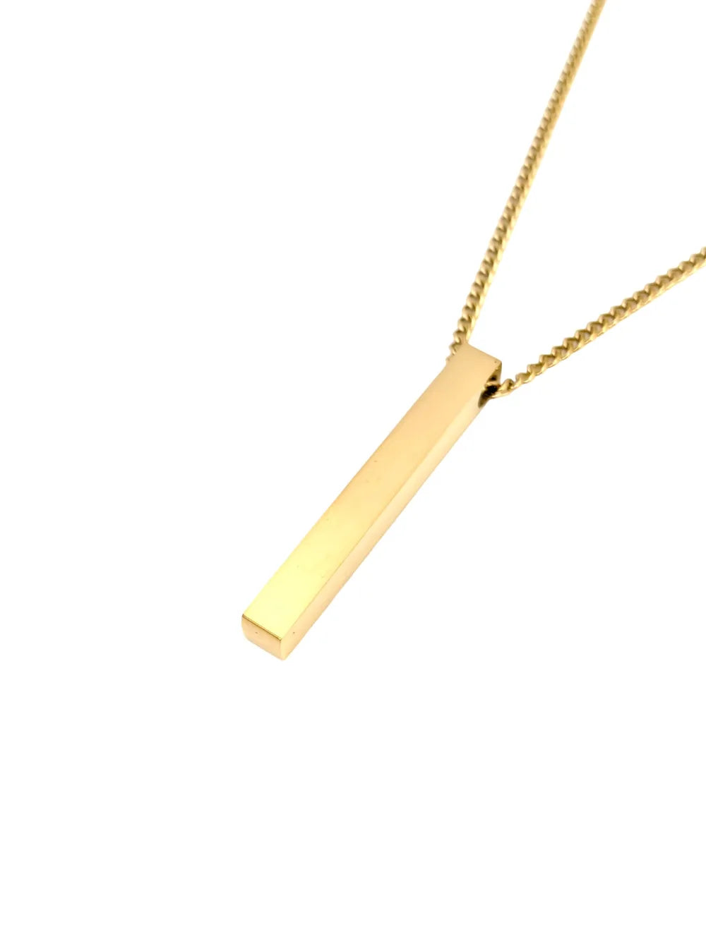 4-Sided Totem Necklace: Personalized 4-sided surgical steel chain